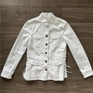 Tory Burch Sergeant Pepper Jacket - Chalk / Ivory XS w/ Lace-up Sides